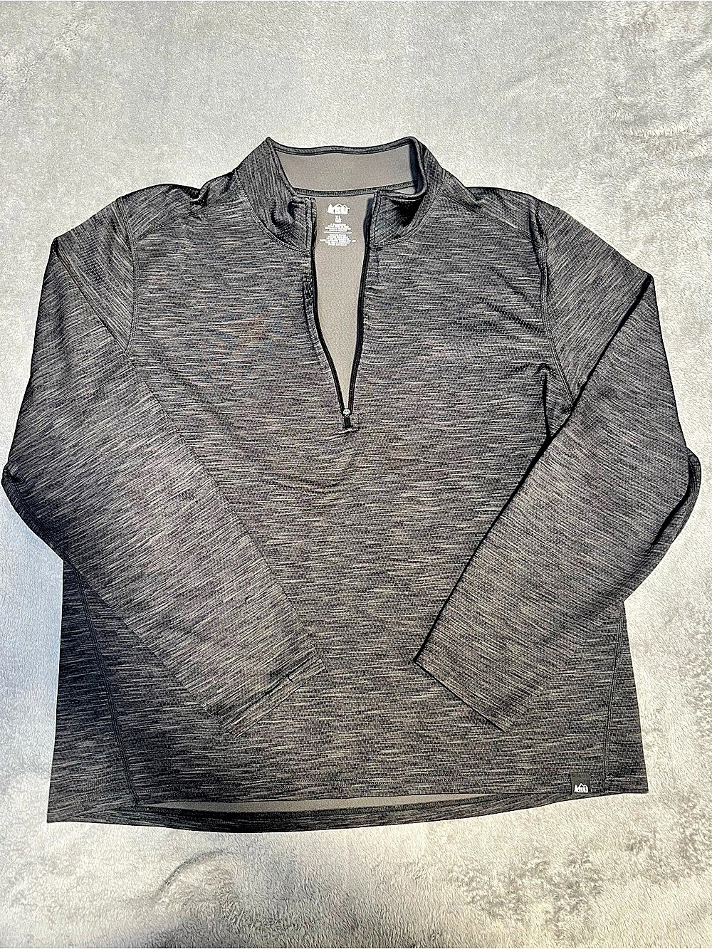 REI Men's Long Sleeve Quarter Zip Fleece Lined XL Like New